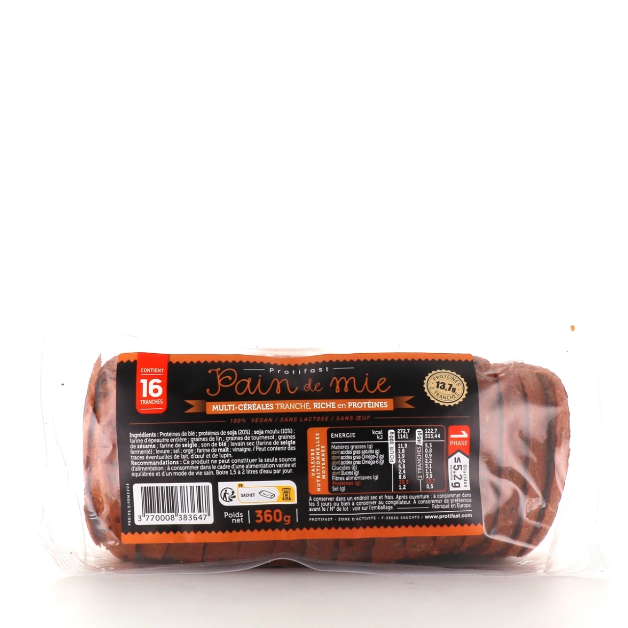 Protifast Pain de Mie Multi-Céréales Protéiné - Protifast