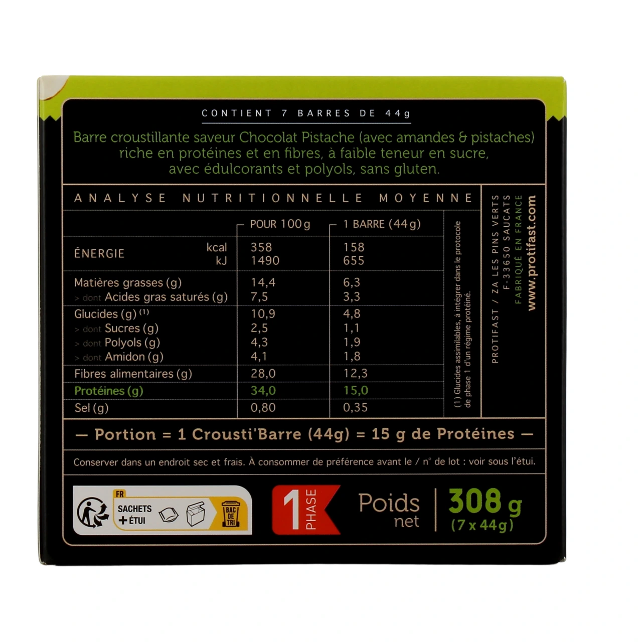 Protifast Hyperprotéiné Barre Crousti - Vue 9