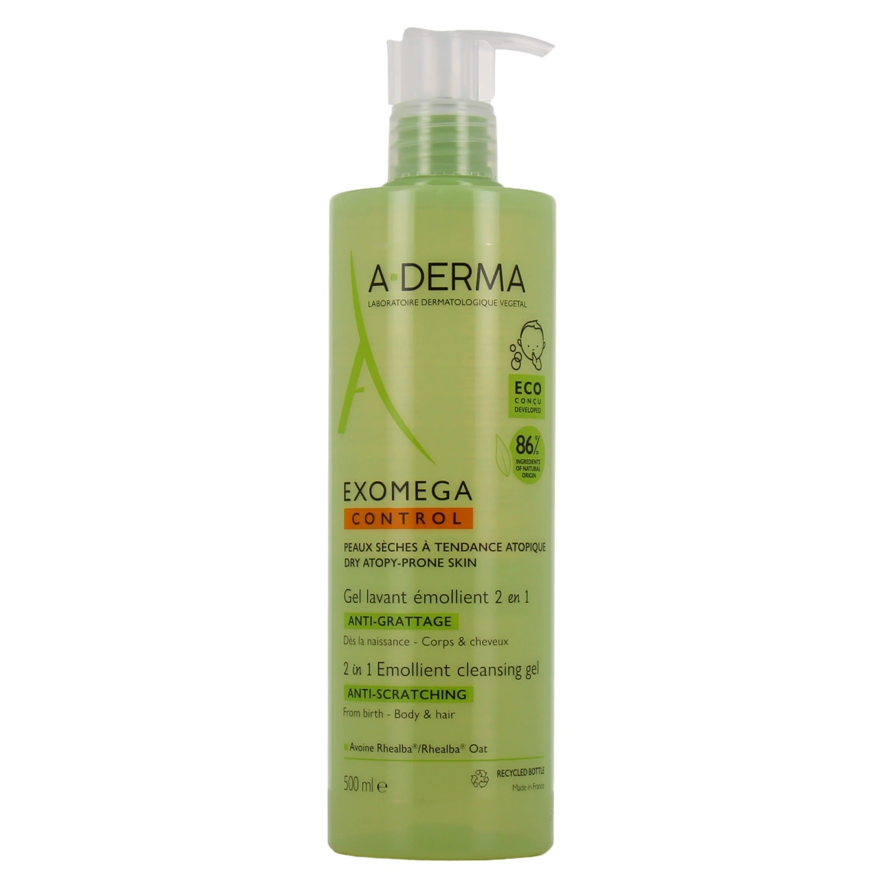 A-Derma Exomega Control Gel Lavant Émollient 2 en 1 Anti-Grattage - Vue 7