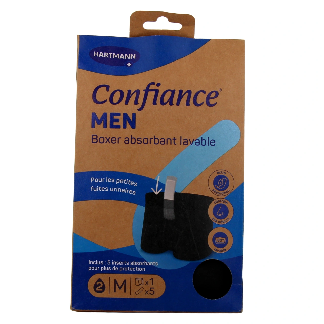 Confiance Men Boxer Absorbant Lavable - Vue 2