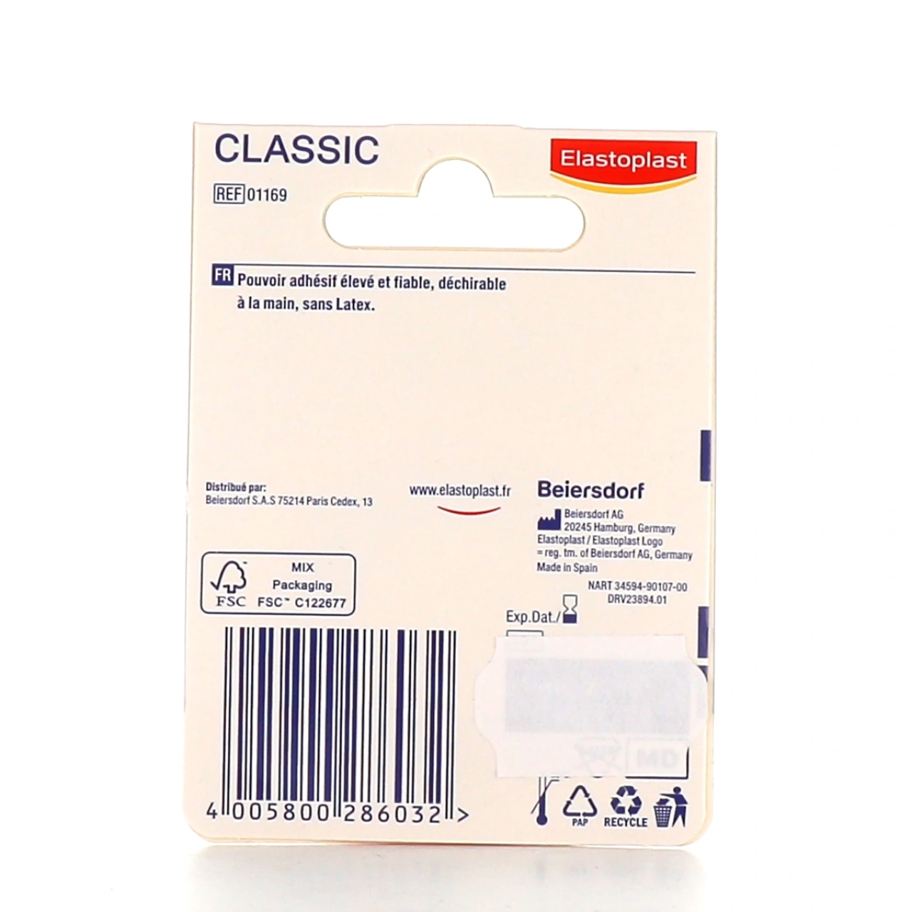 Elastoplast - Sparadrap classic - 5m x 2,5cm - Vue 2
