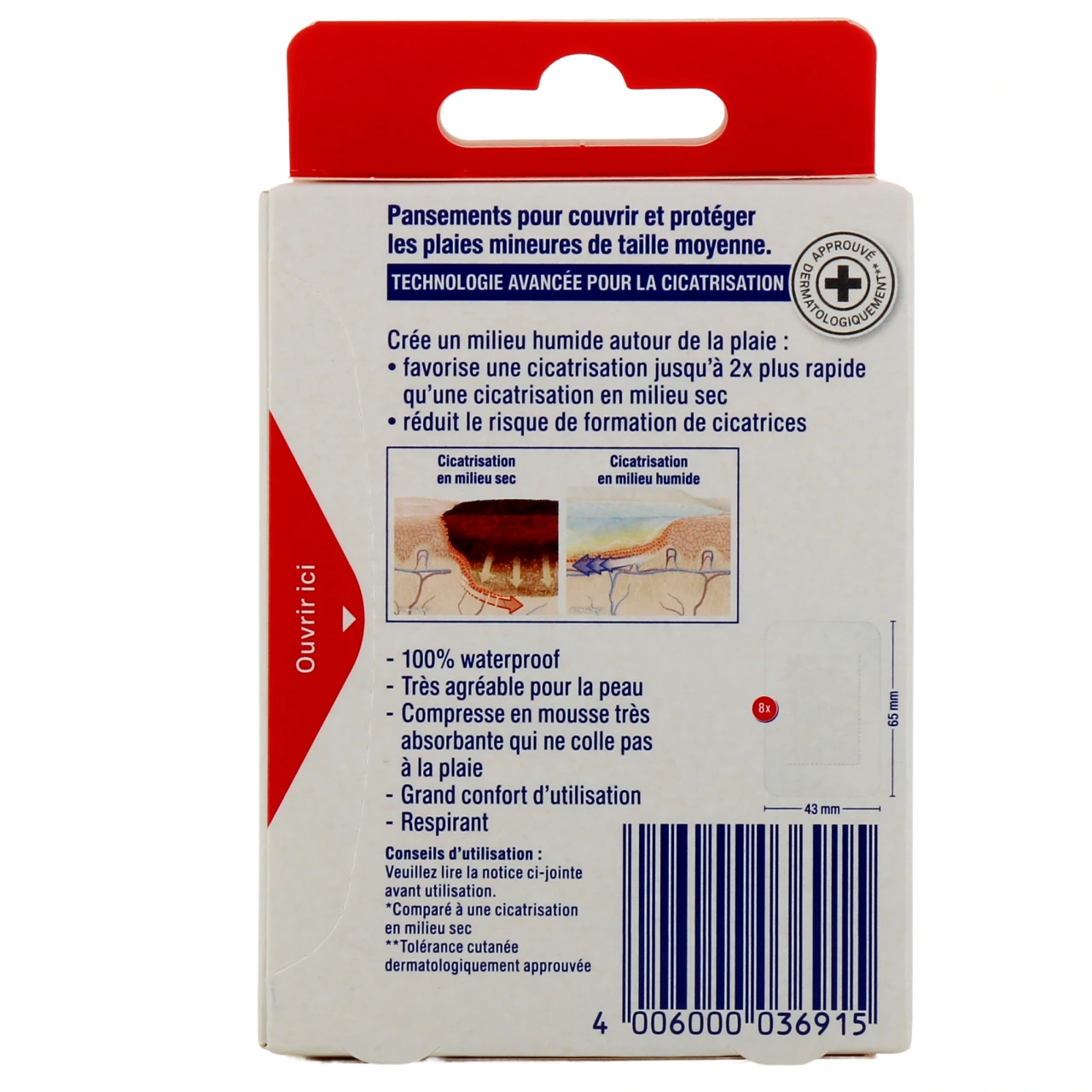 Elastoplast Pansements Waterproof Cicatrisation Rapide - Vue 3