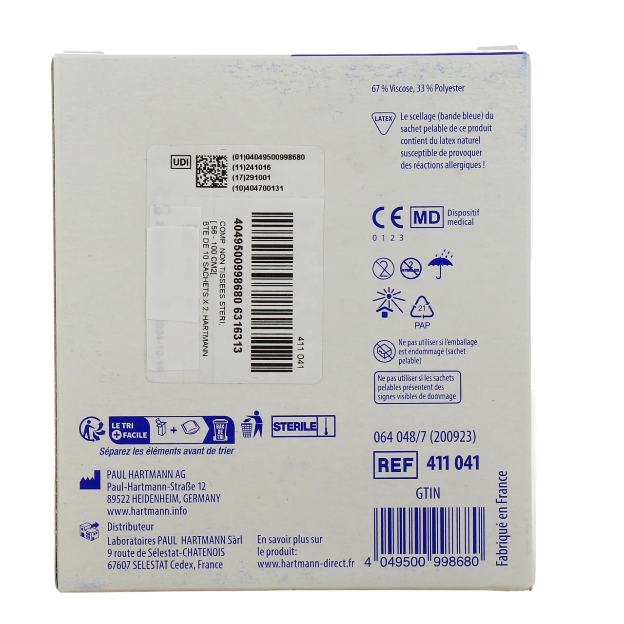 Hartmann Medicomp Compresses Non-Tissé - Vue 3