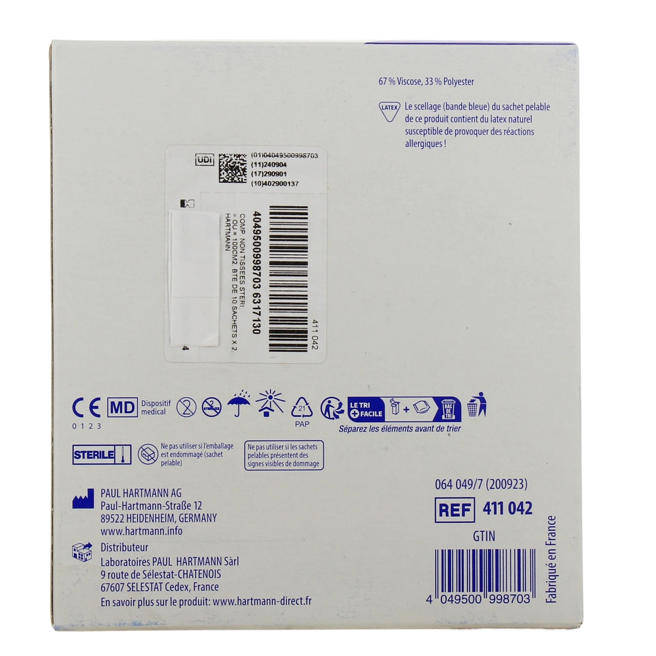 Hartmann Medicomp Compresses Non-Tissé - Vue 12