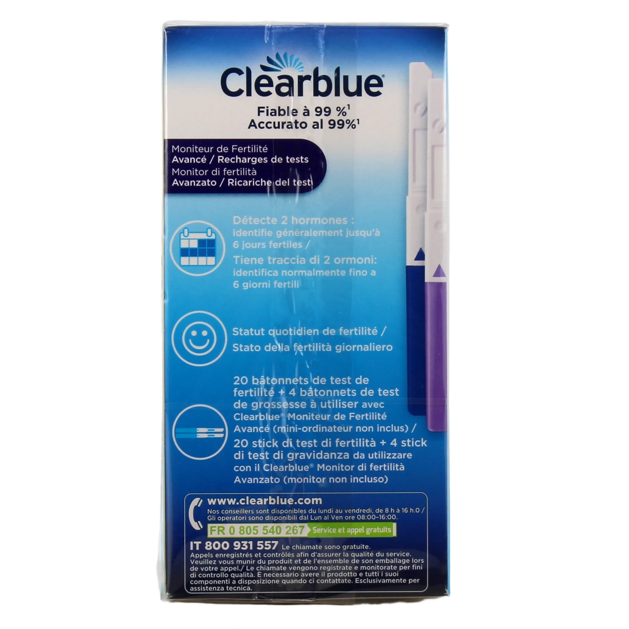 Clearblue Recharges de tests pour moniteur de fertilité - Vue 3