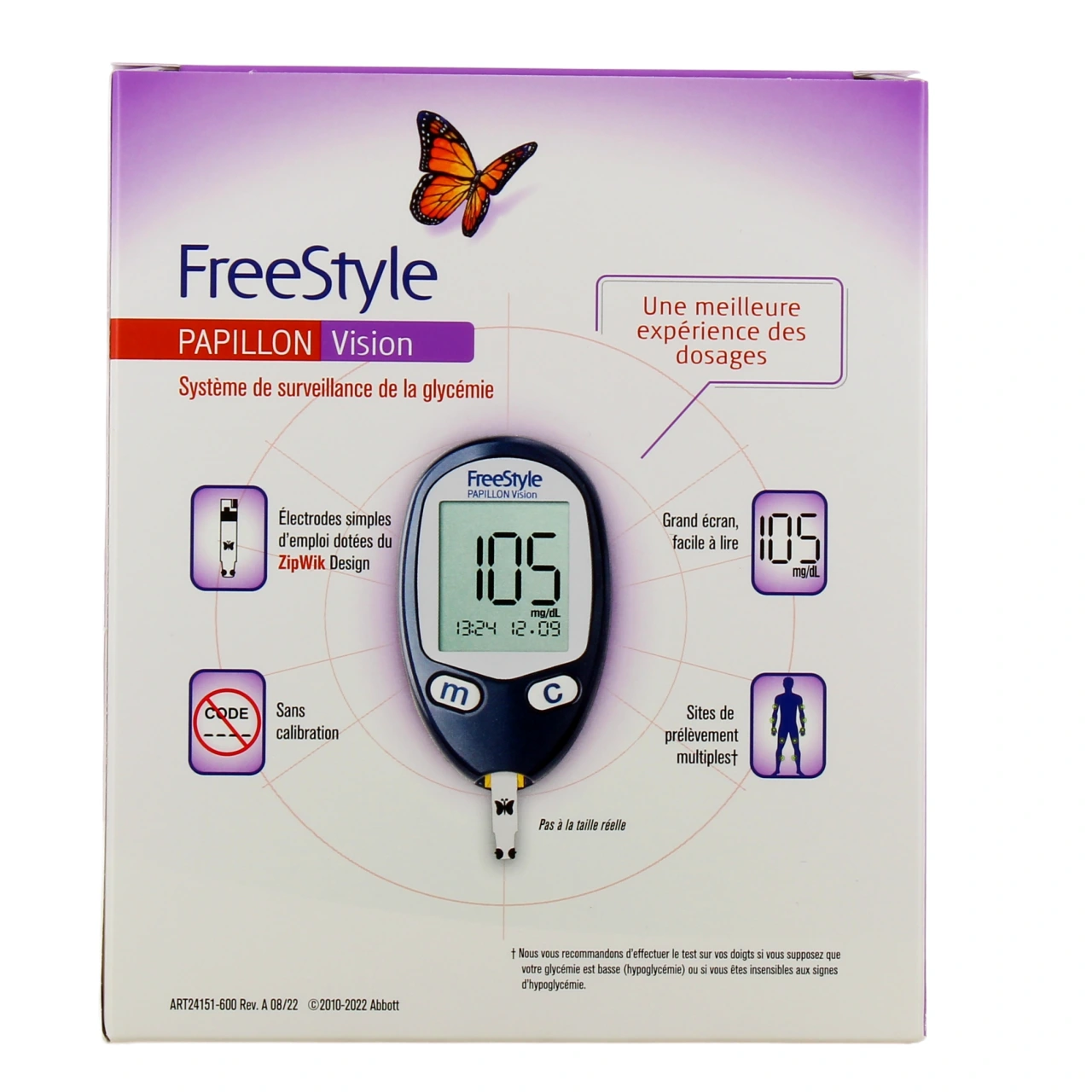 Freestyle Papillon Vision Système de Surveillance de la Glycémie - Vue 3