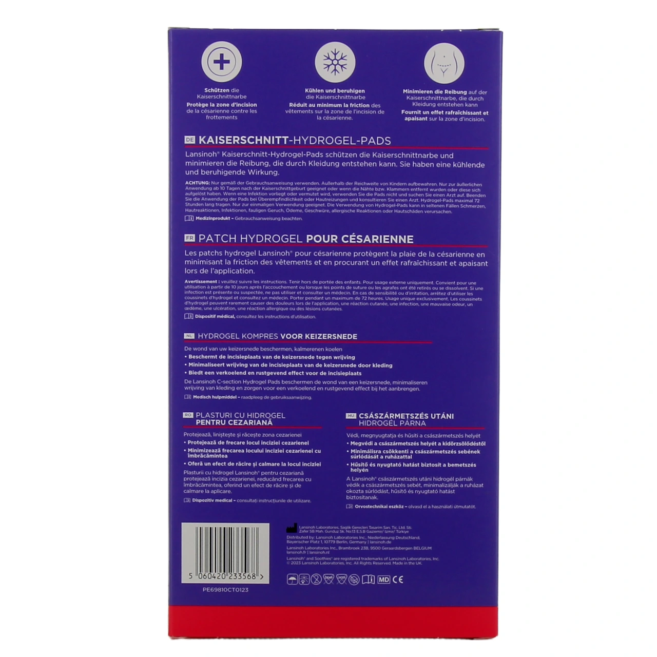Lansinoh Patch Hydrogel Césarienne - Vue 3