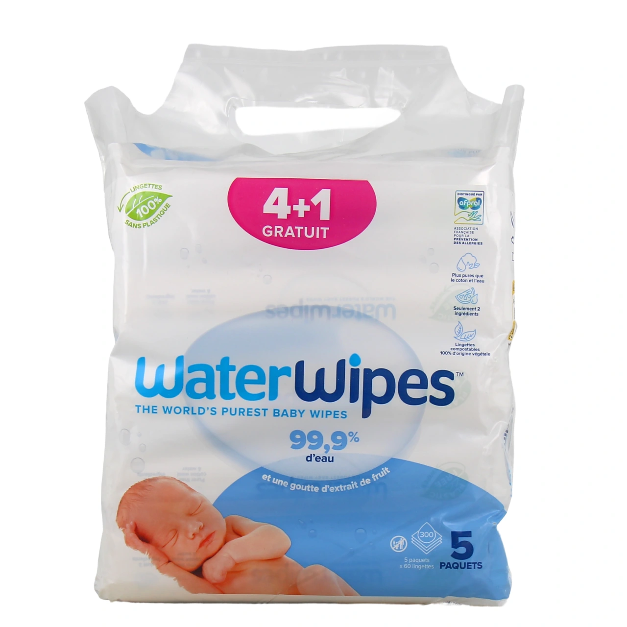 WaterWipes Lingettes Nettoyantes Bébé Biodégradables - Vue 4
