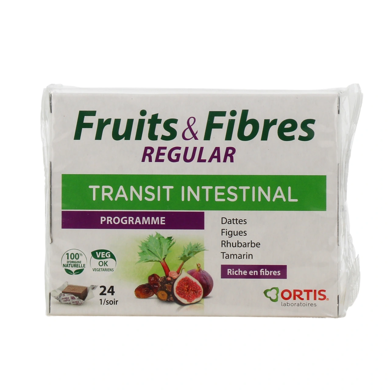 Ortis Fruits & Fibres Regular Transit Intestinal Cubes à Mâcher - Vue 2