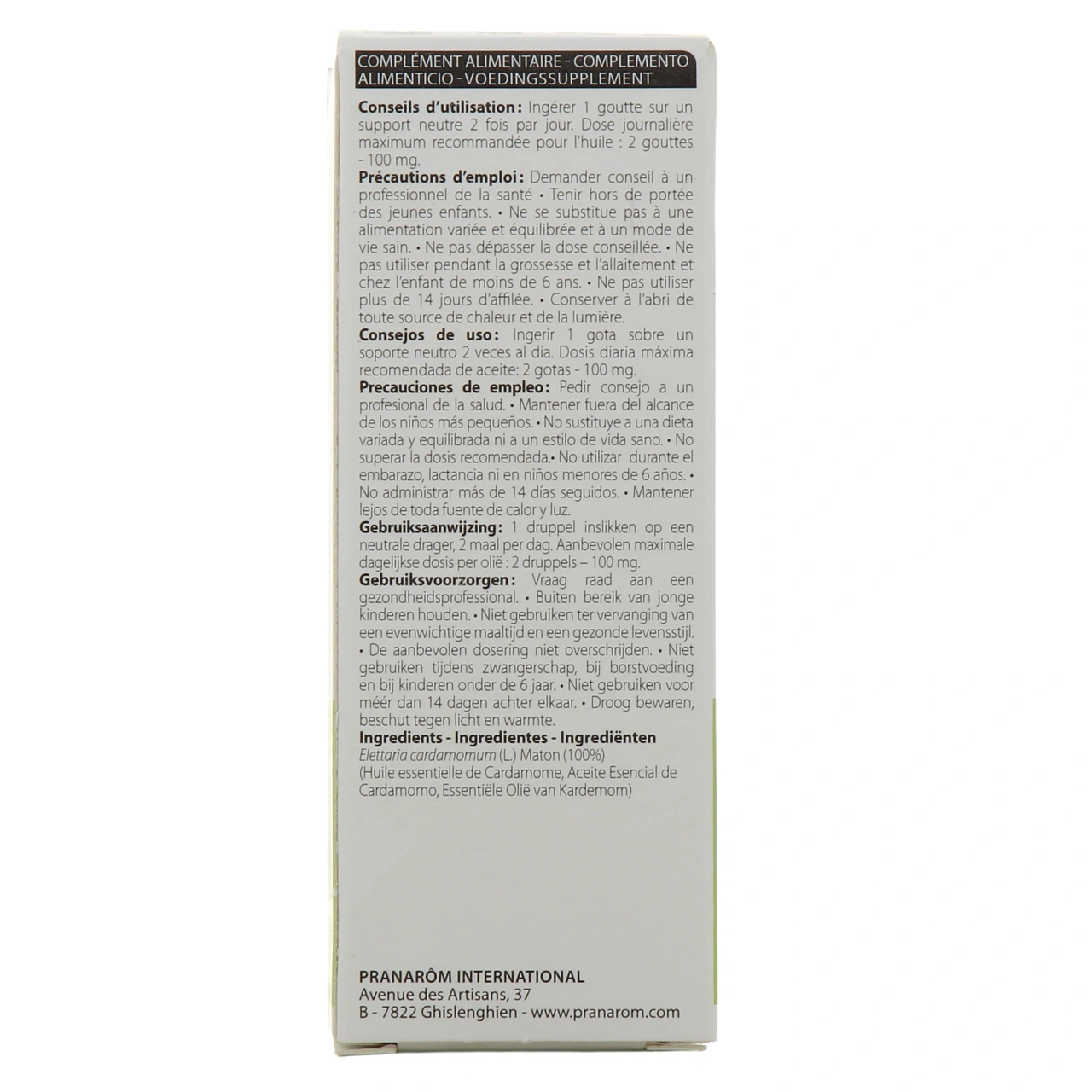 Pranarom huile essentielle cardamome - Vue 3