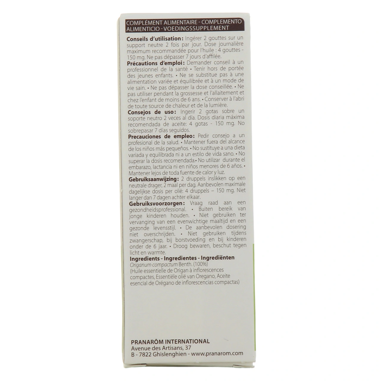 Pranarom huile essentielle Origan à inflorescences compactes - Vue 3