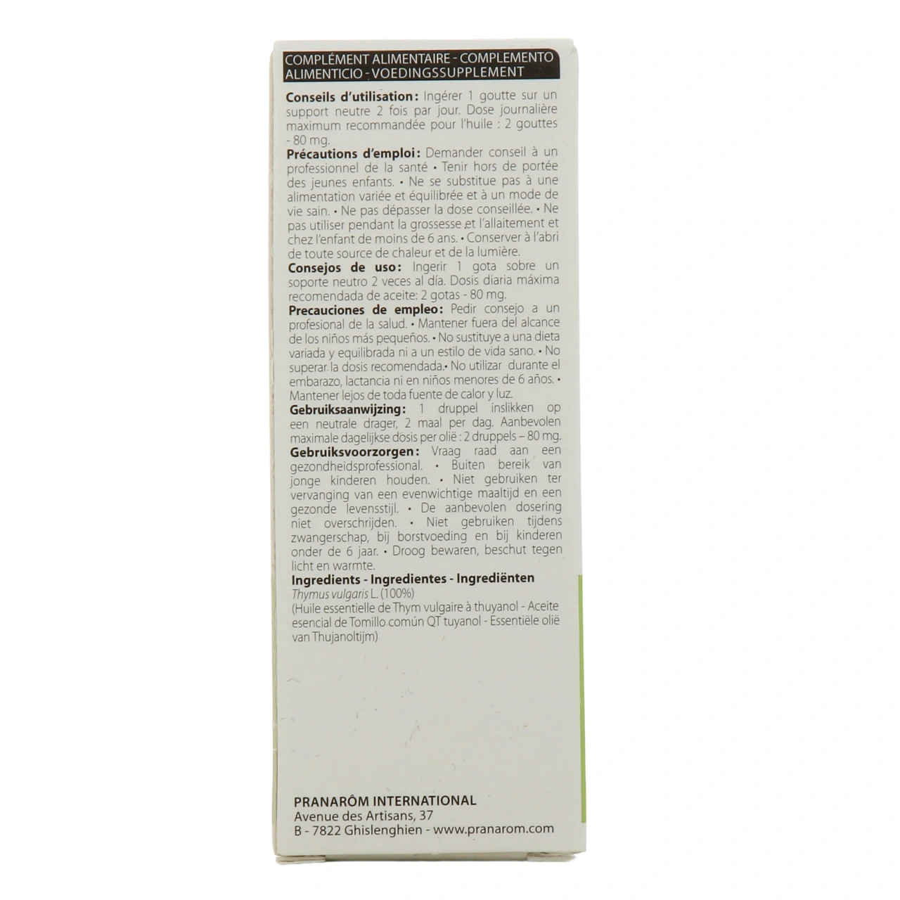 Pranarom Huile essentielle thym à thujanol - Vue 3
