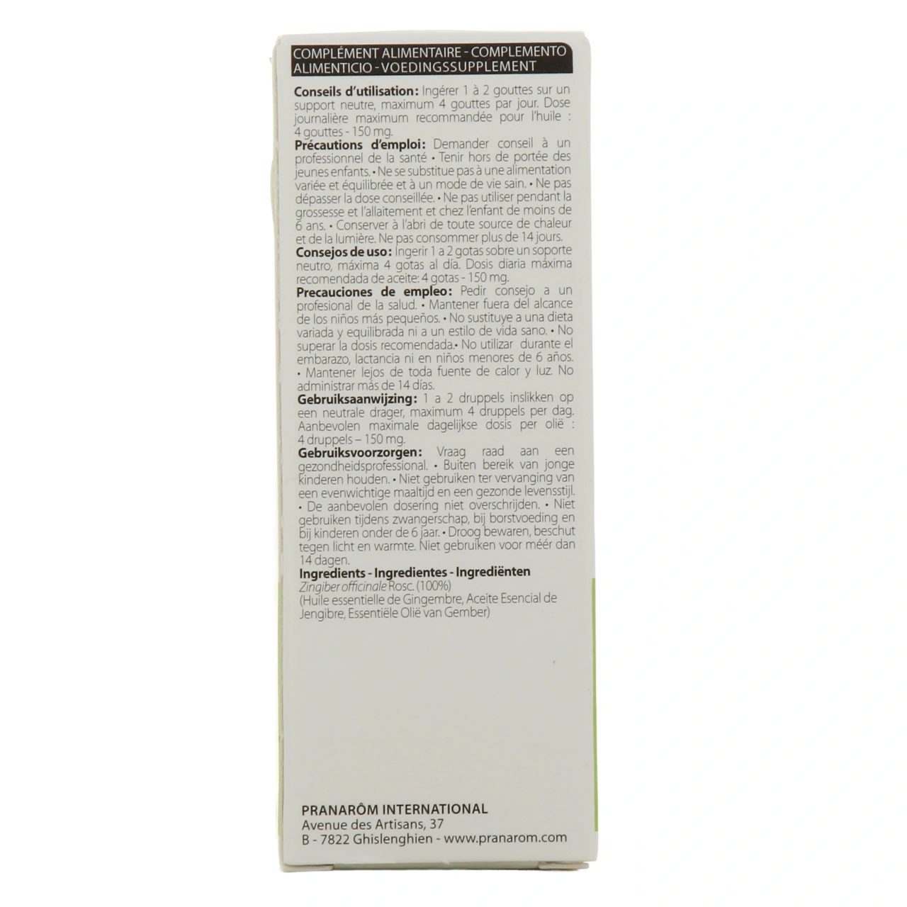 Pranarom huile essentielle gingembre - Vue 3
