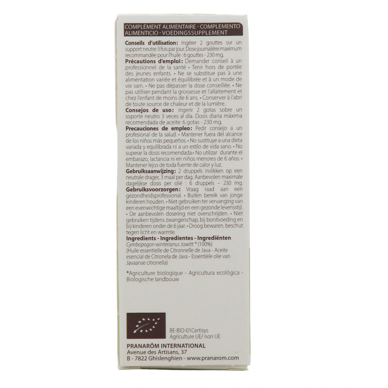 Pranarom Huile Essentielle Citronnelle de Java - Vue 6