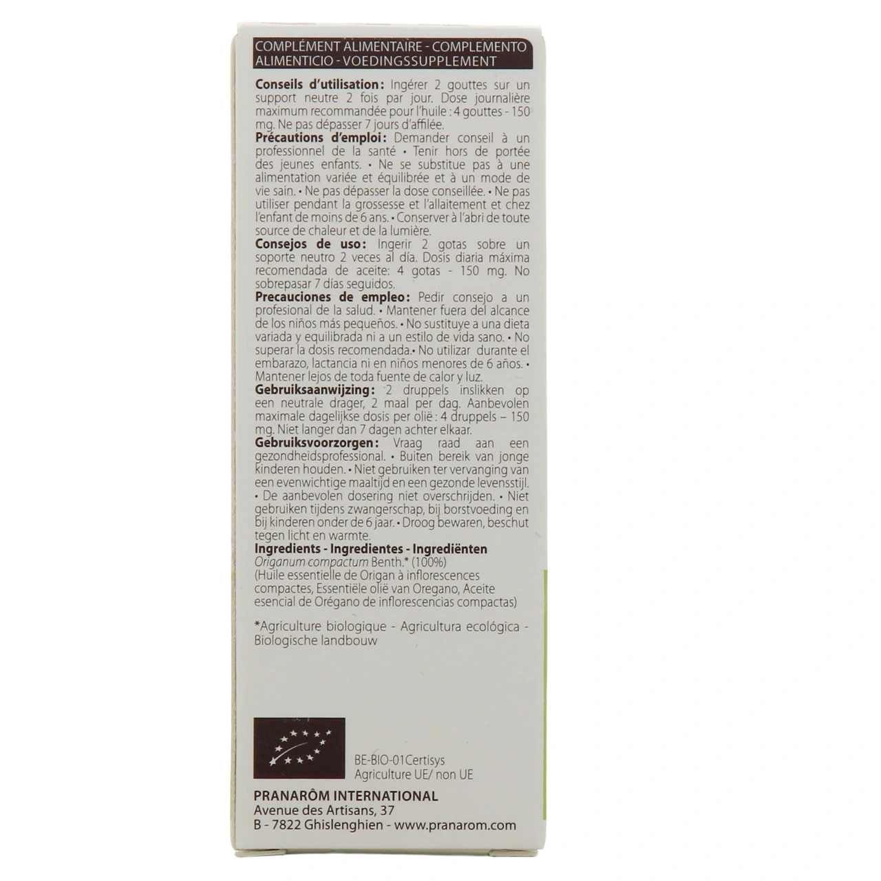 Pranarom Huile Essentielle Origan à Inflorescences Compactes Bio - Vue 3