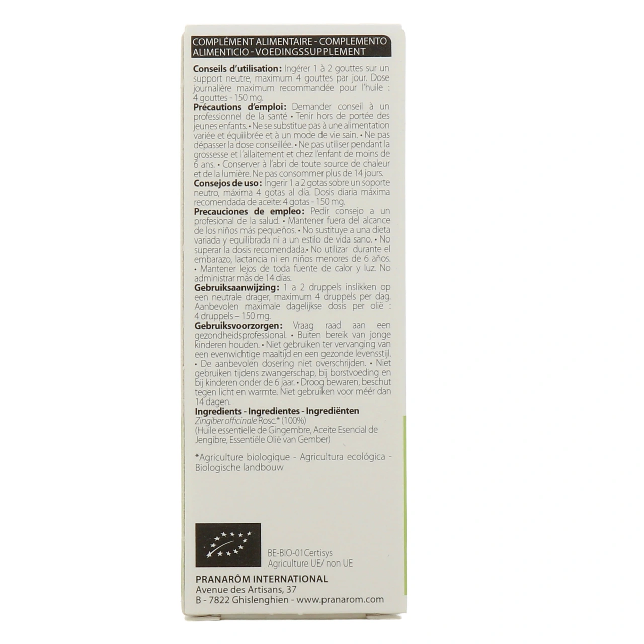Pranarom huile essentielle gingembre - Vue 6