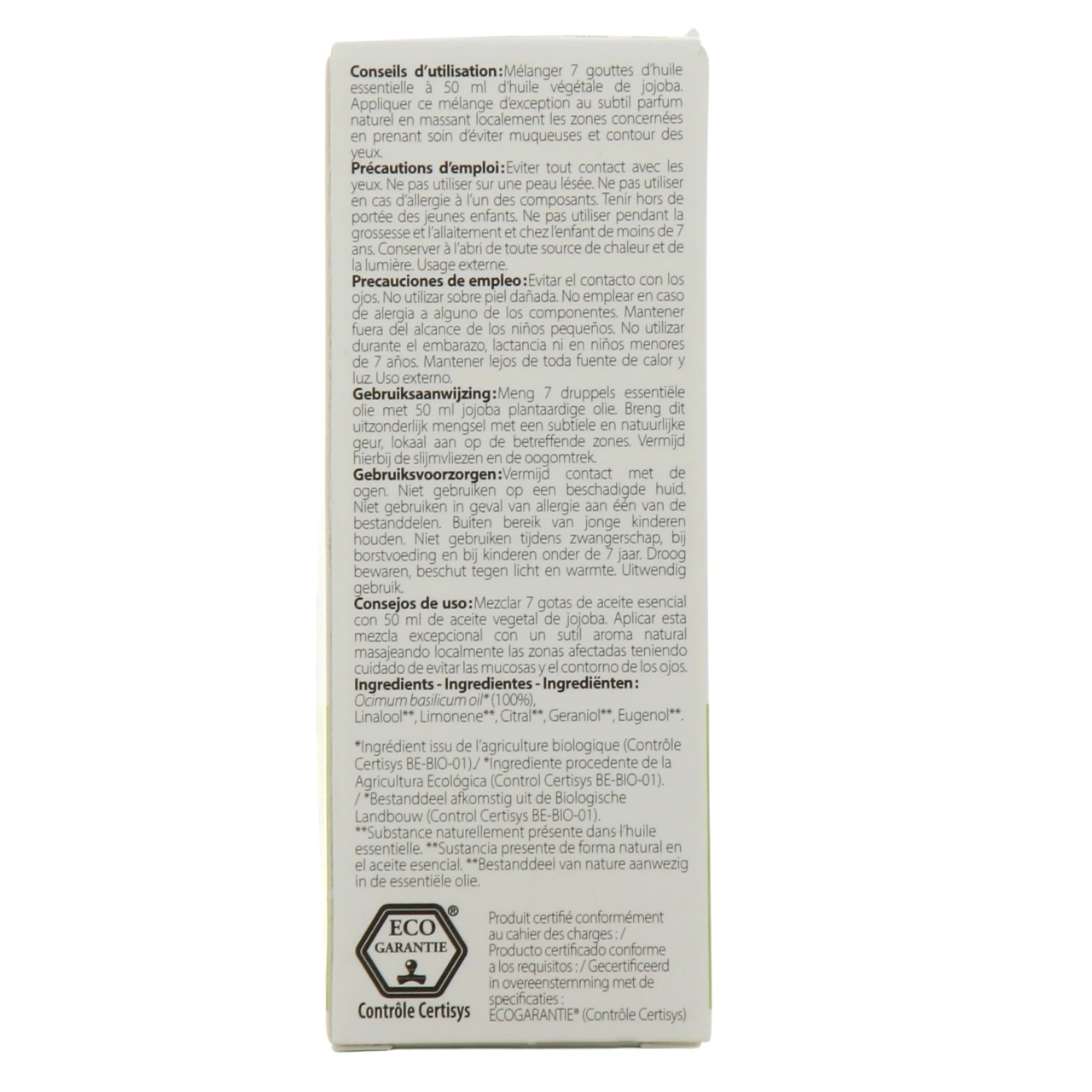 Pranarom Huile Essentielle Basilic Exotique Bio - Vue 3