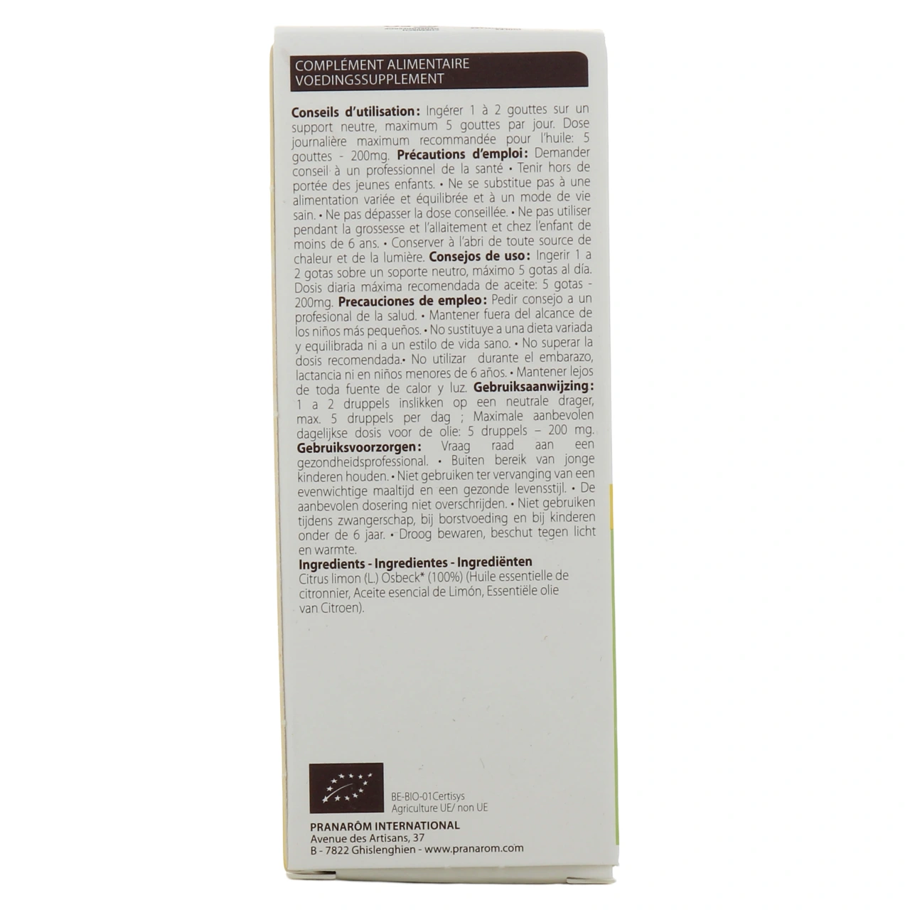 Pranarom Huile Essentielle Citronnier Bio - Vue 6