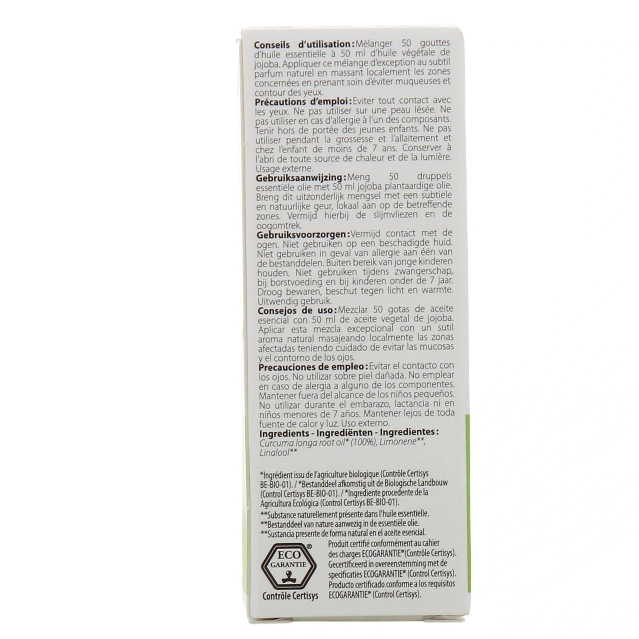 Huile Essentielle Curcuma Longa BIO - Vue 3