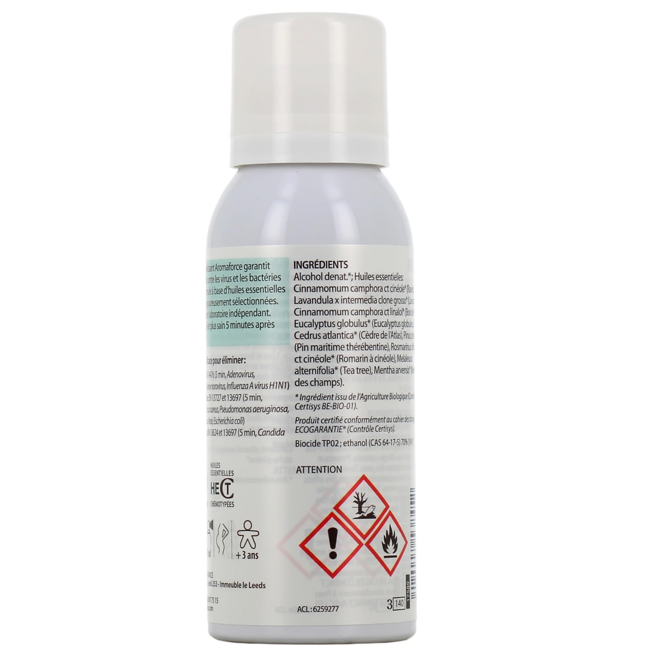 Pranarom Aromaforce Spray Assainissant Ravintsara Tea-Tree BIO - Vue 3