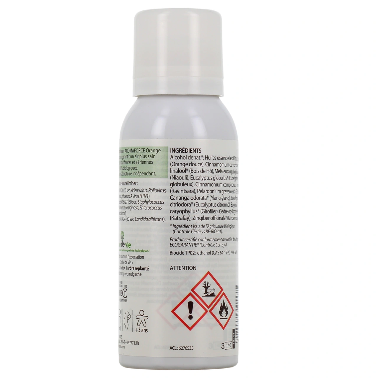 Pranarom Aromaforce Spray Assainissant Orange Douce Ravintsara Bio - Vue 3