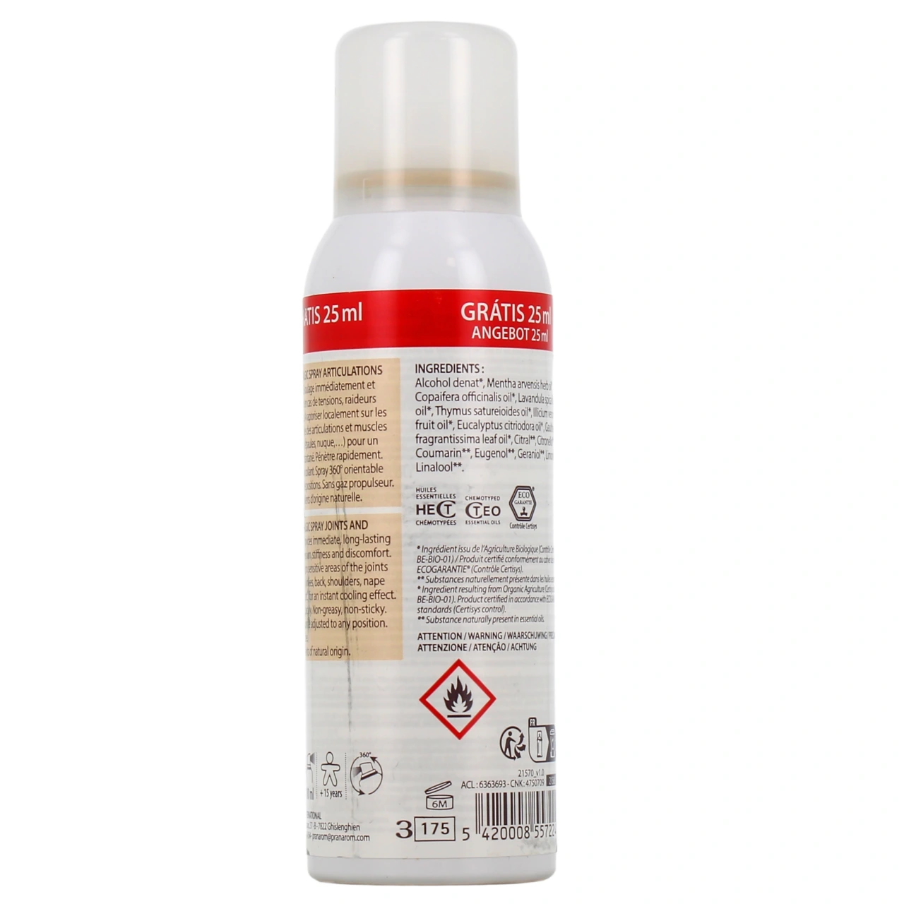 Pranarom Aromalgic Muscles et Articulations Spray - Vue 6