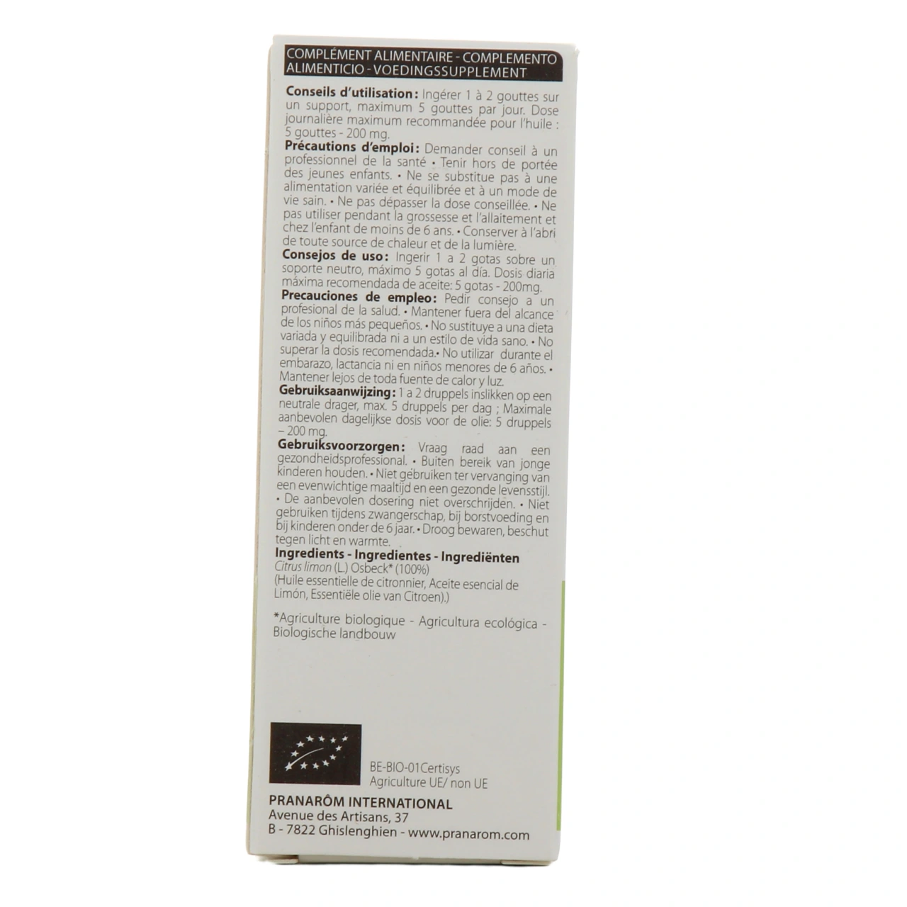 Pranarom Huile Essentielle Citronnier Bio - Vue 3