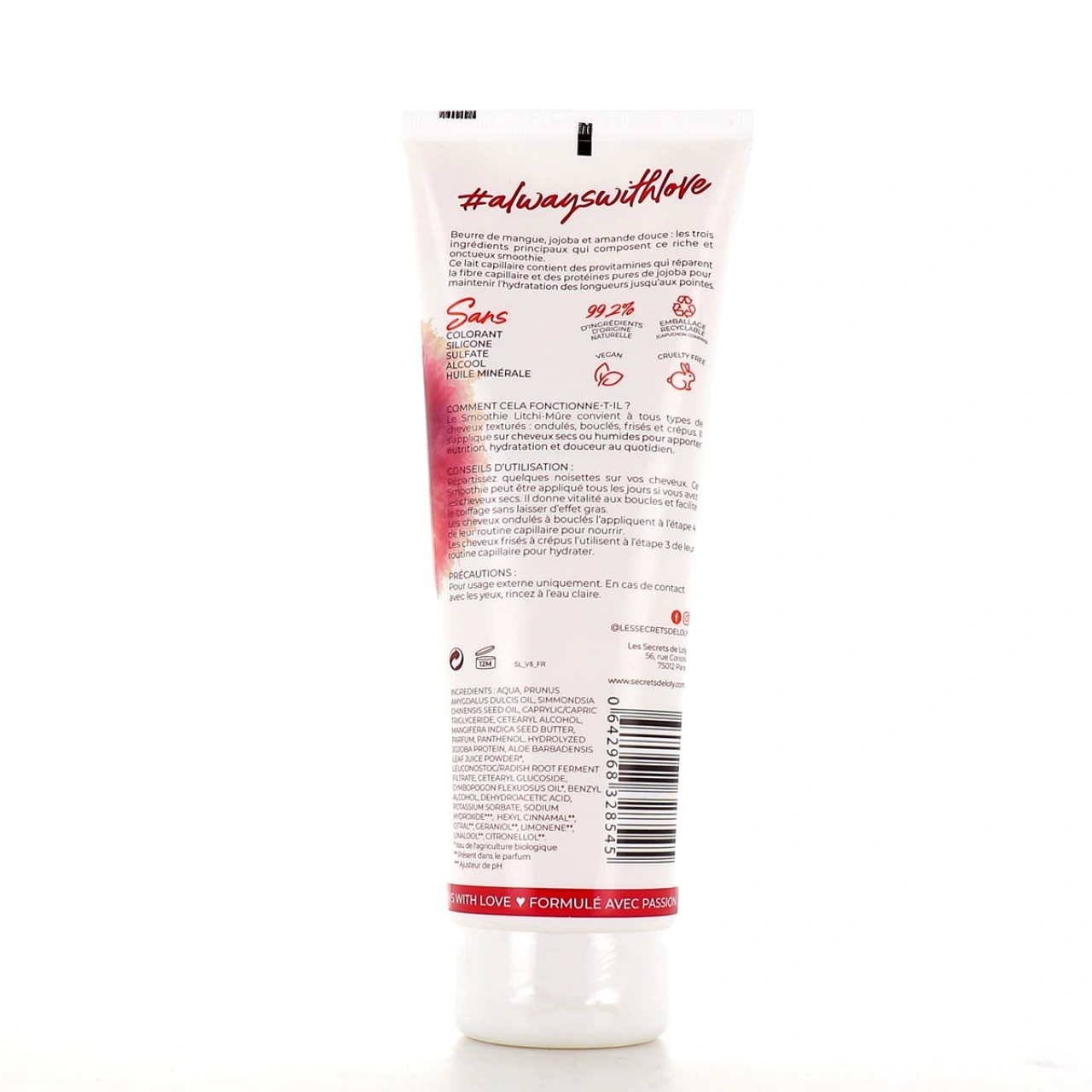 Les Secrets de Loly Smoothie Litchi-Mûre Lait Capillaire - Vue 2