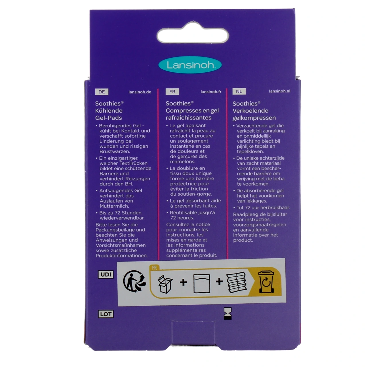 Lansinoh Soothies Compresses en Gel Rafraîchissantes - Vue 3
