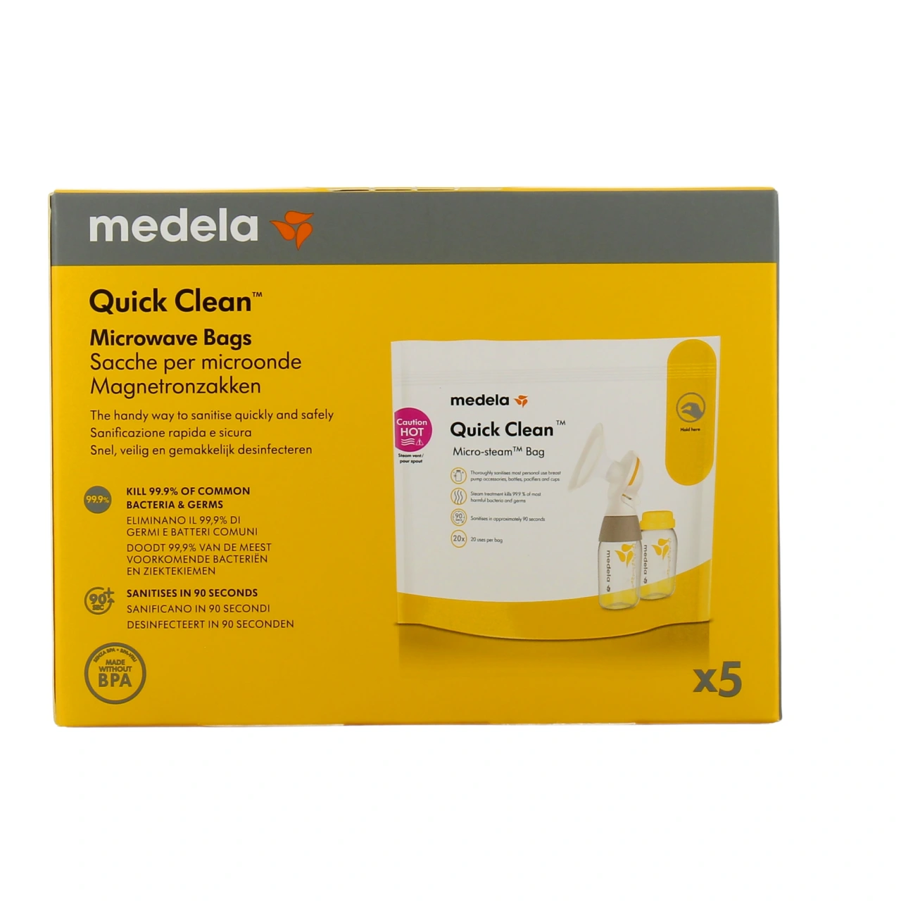 Medela Quick Clean Sachets pour micro-ondes - Vue 3