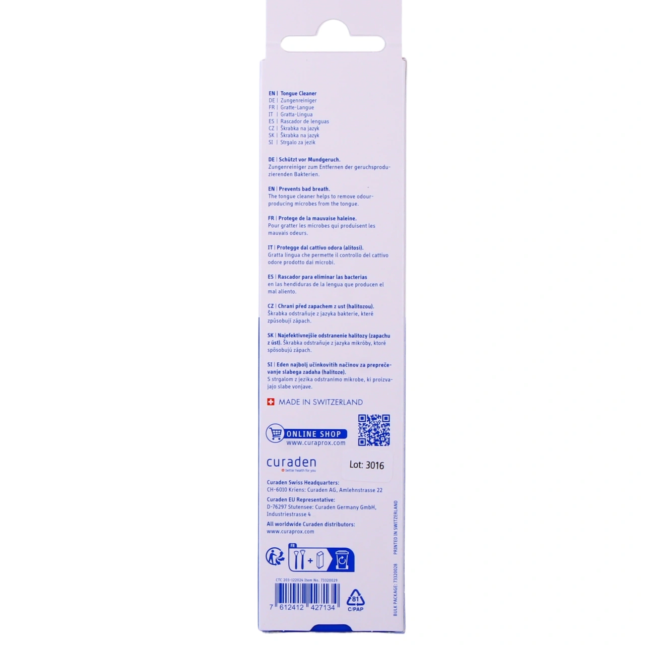 Curaprox CTC 203 Gratte-Langue - Vue 3