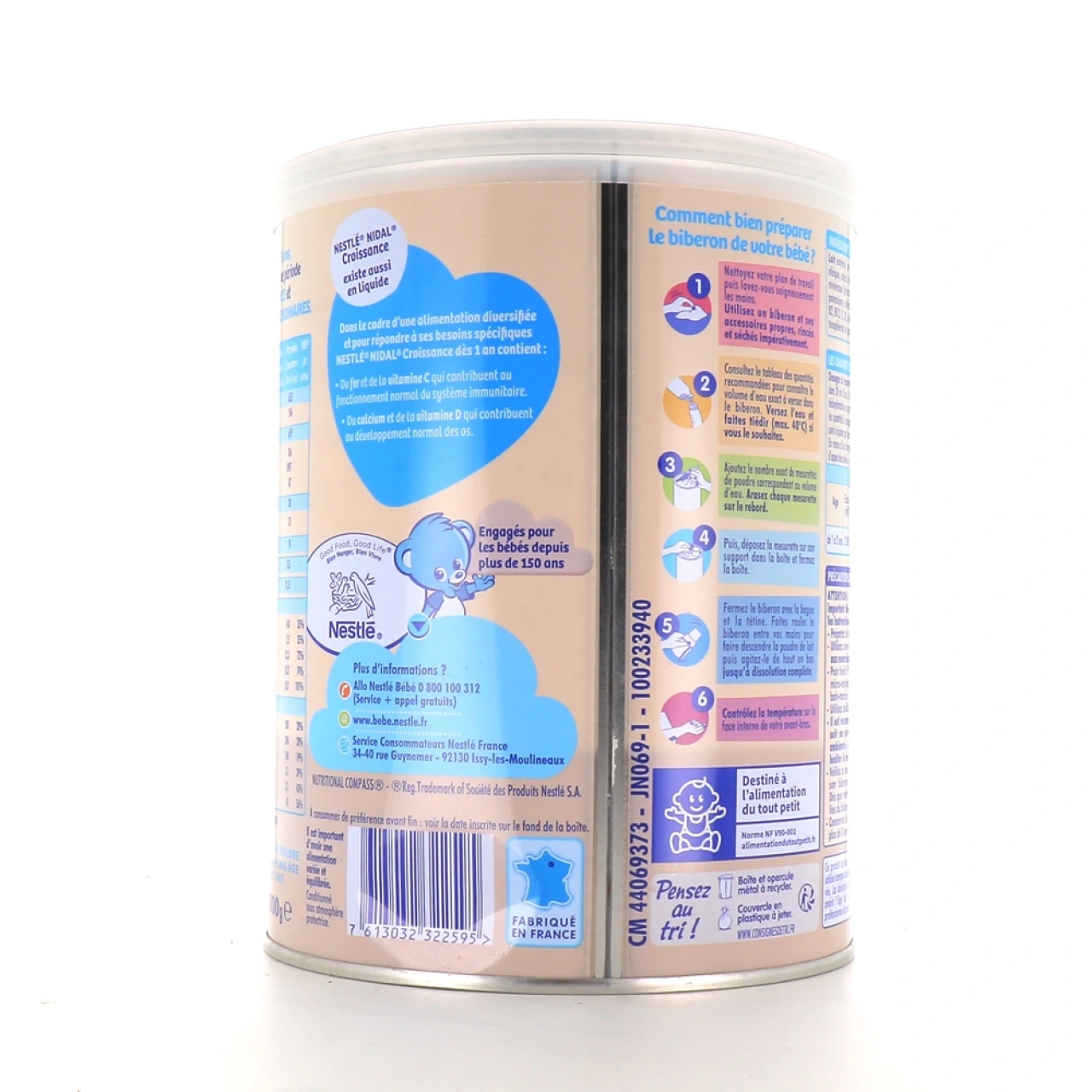 Nestlé Nidal 3 Lait de Croissance 1-3 ans - Vue 2