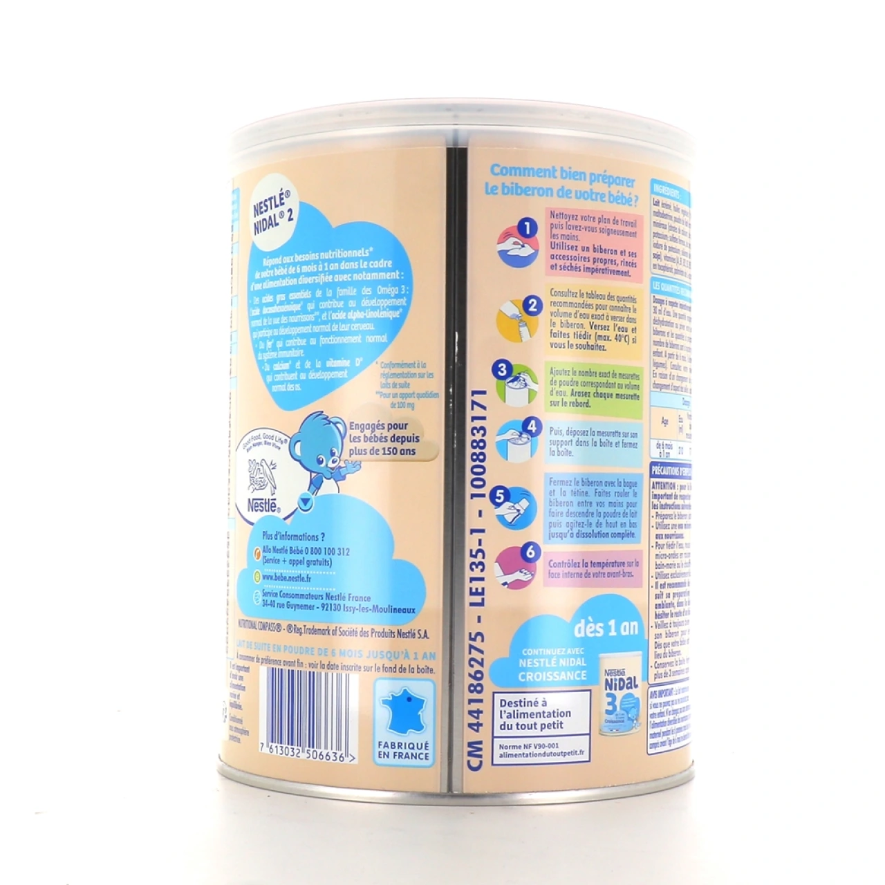 Nestlé Nidal 2 Lait 6-12 Mois - Vue 2