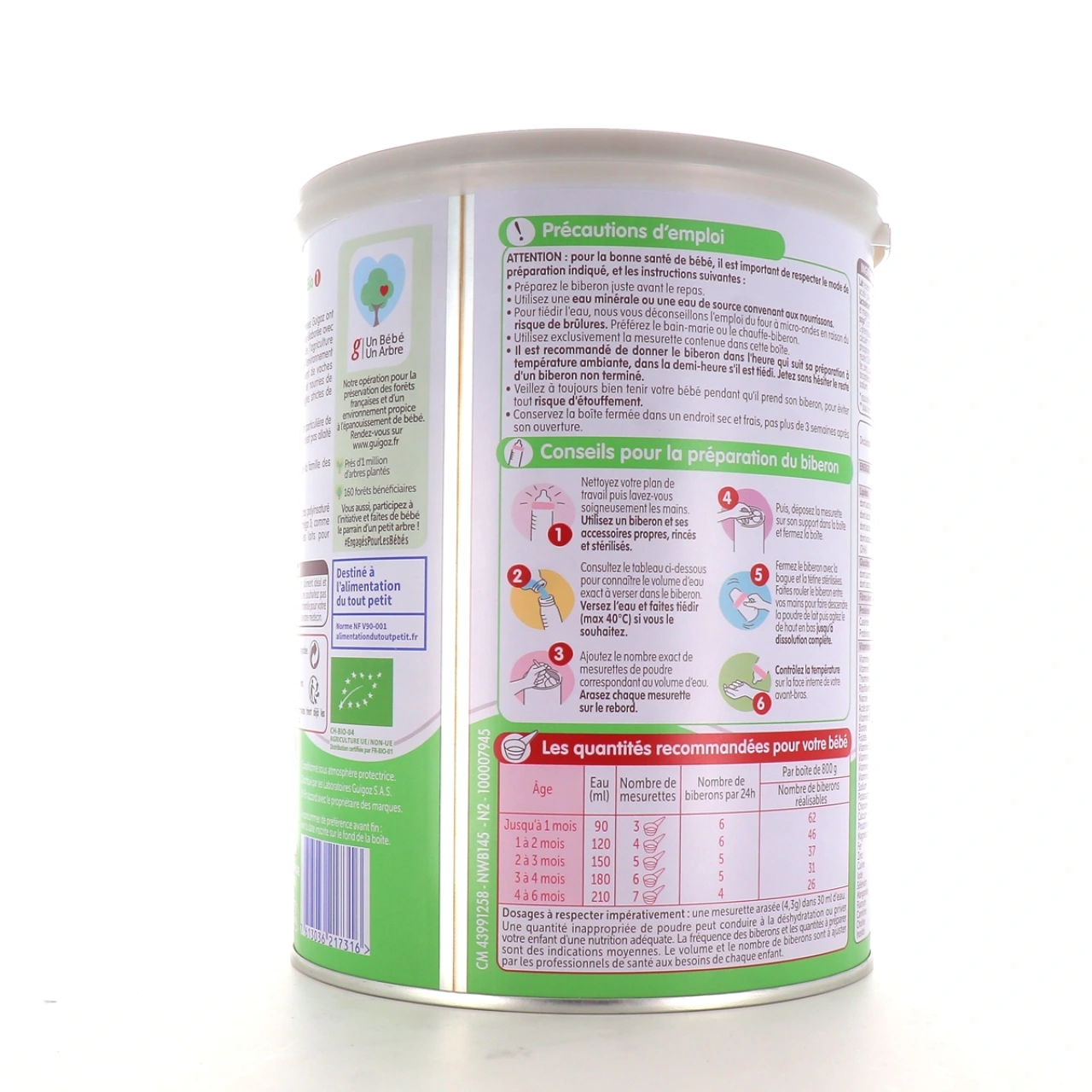 Guigoz Bio Lait 1er âge - Vue 2