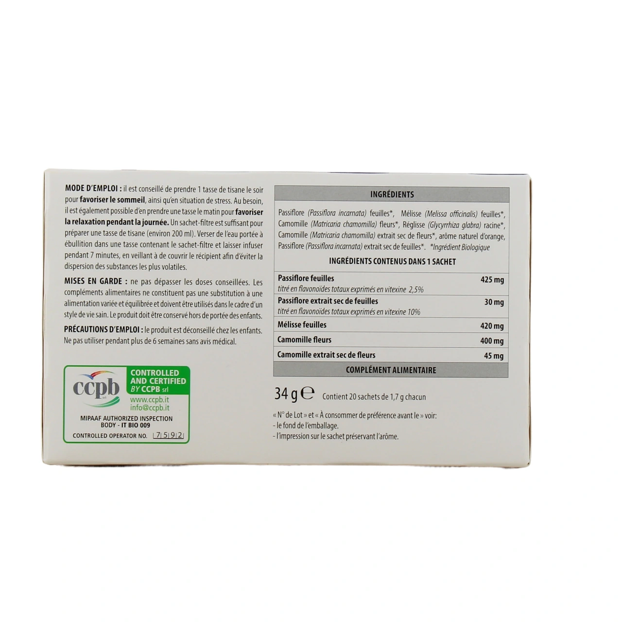 Aboca Sedivitax Tisane - Vue 3