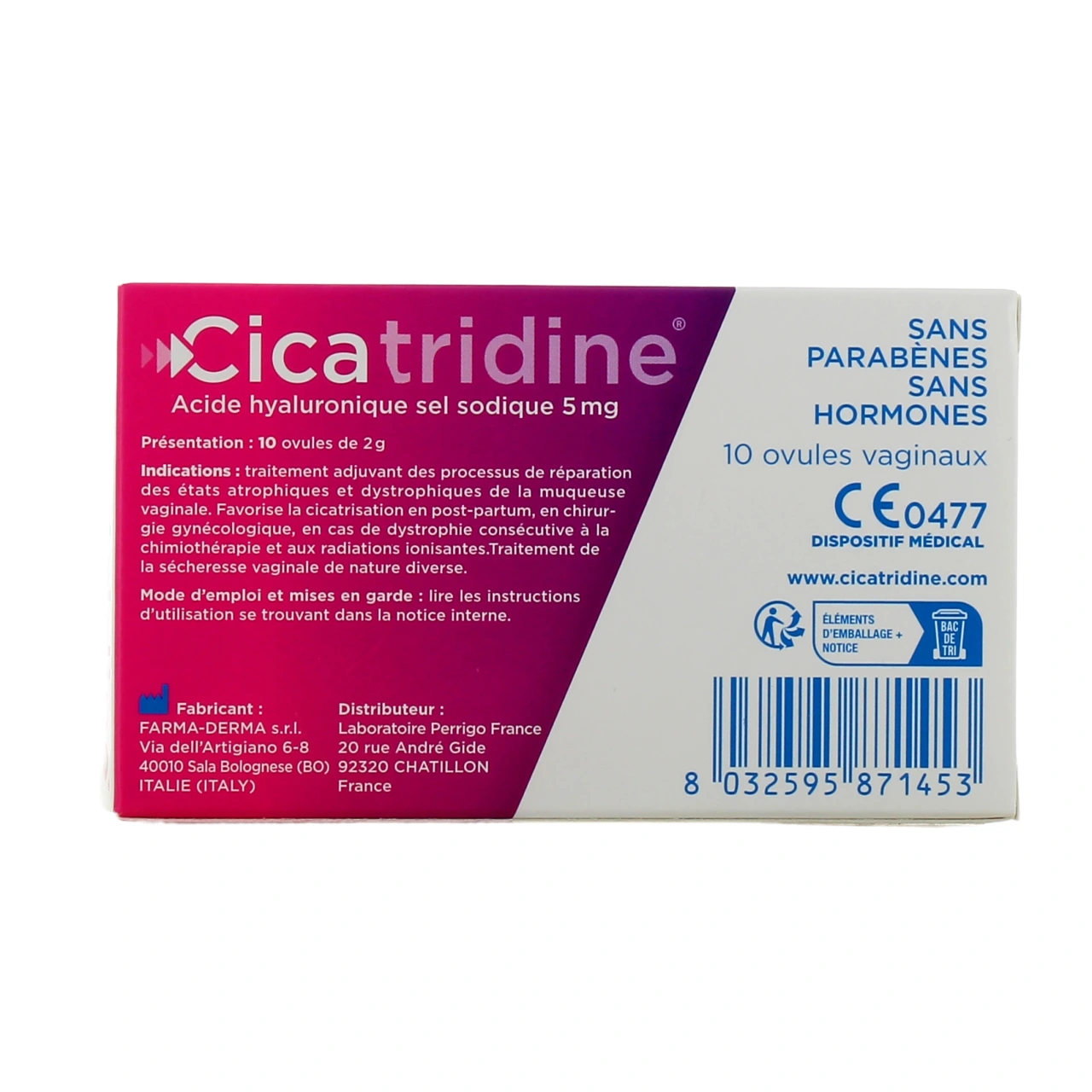 Cicatridine ovules vaginaux - Vue 3