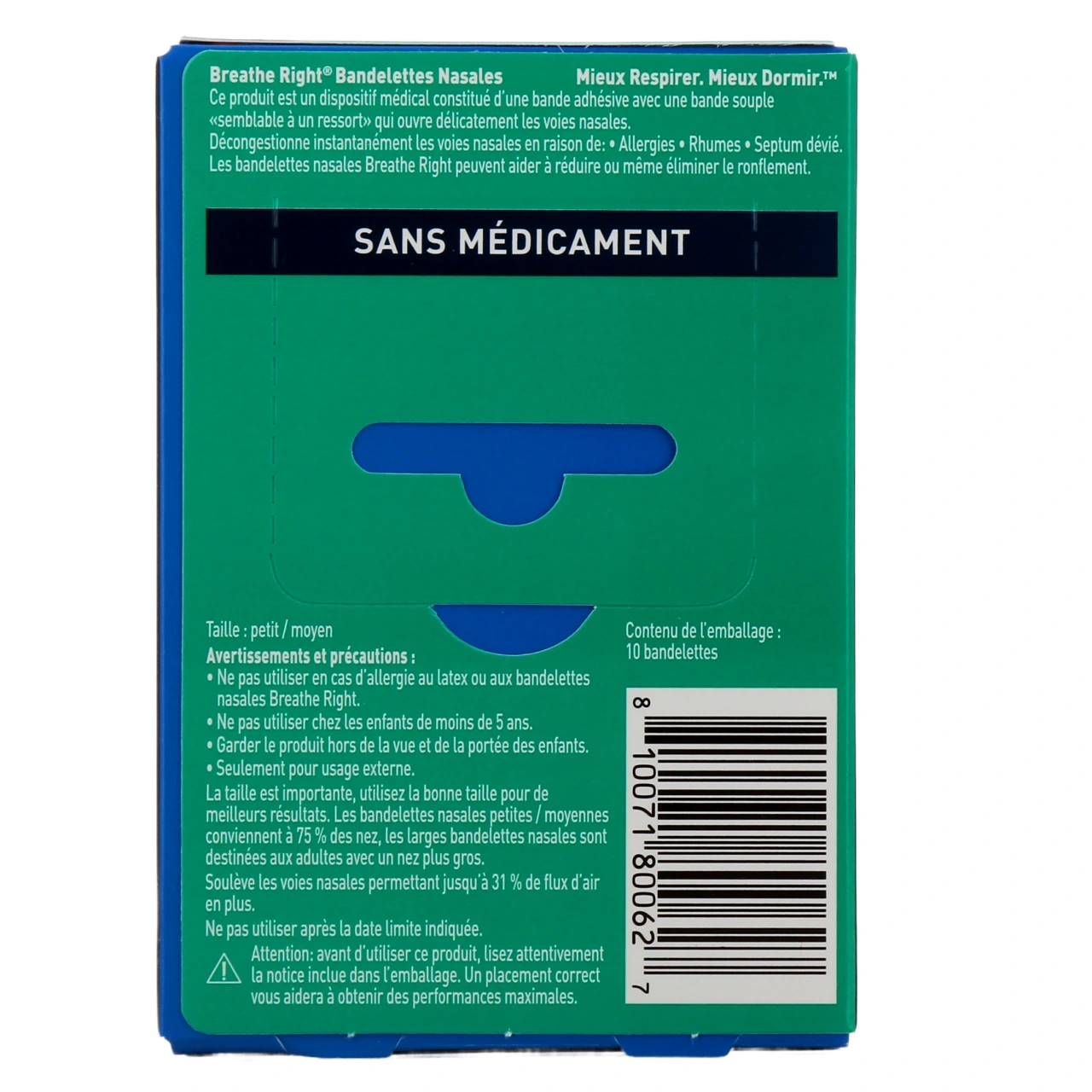Breathe Right Bandelettes nasales - Vue 12