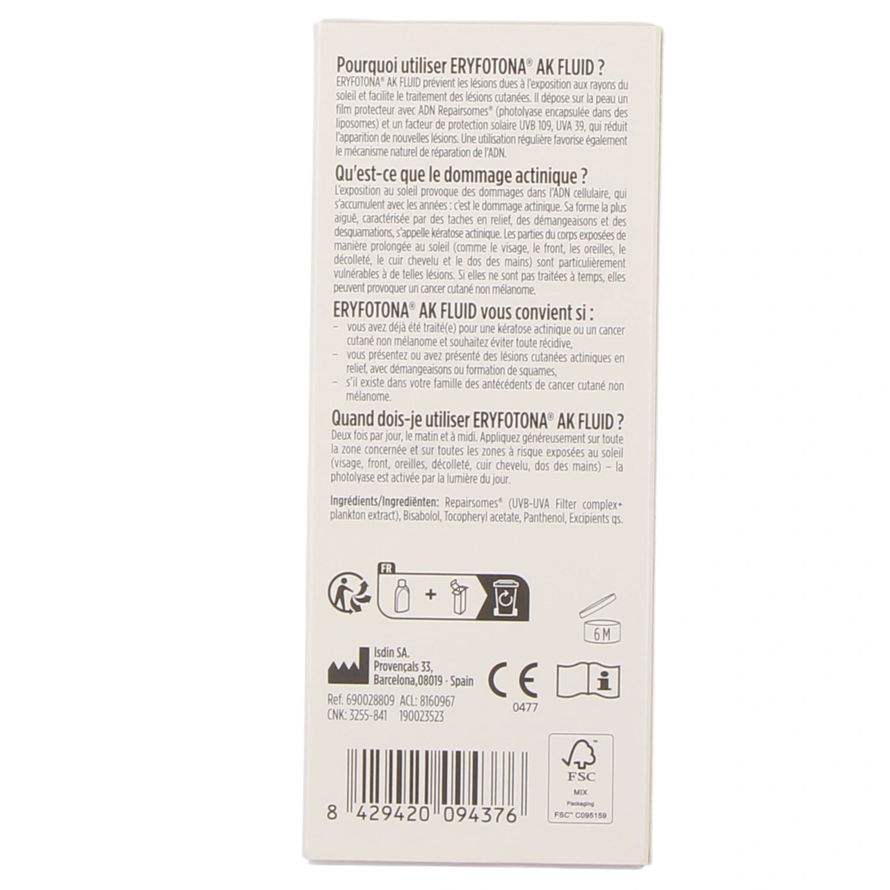 Isdin Eryfotona AK Fluide SPF100+ - Vue 3