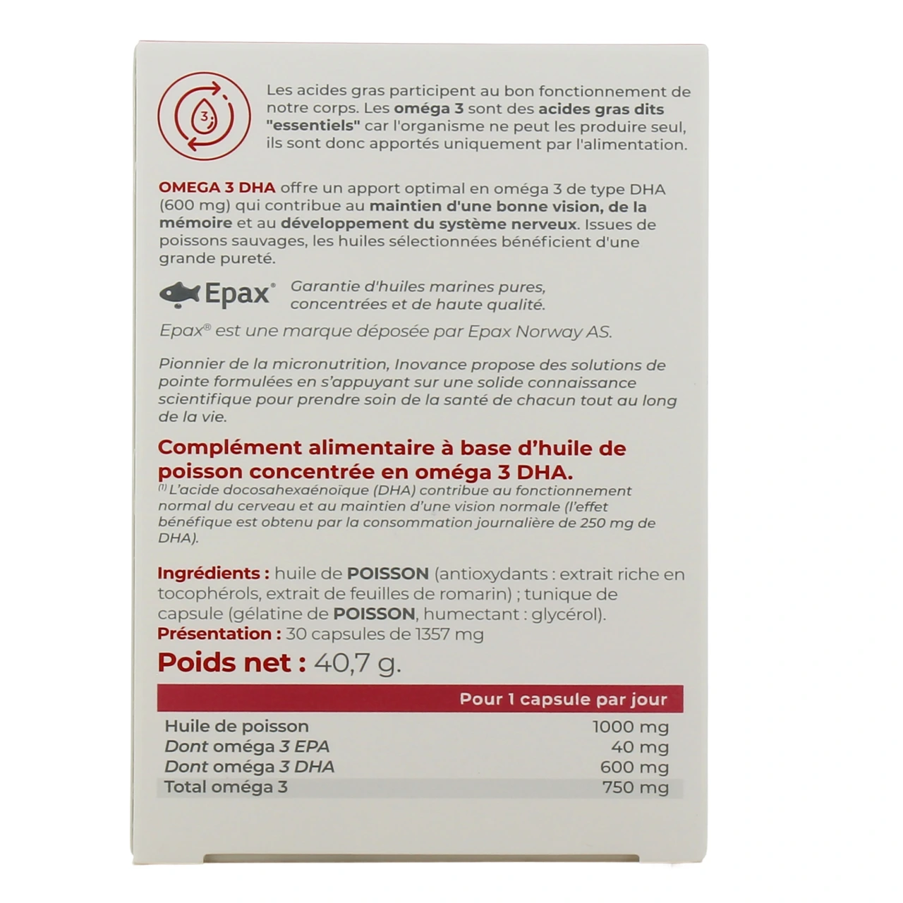 Inovance Omega 3 DHA+ - Vue 3