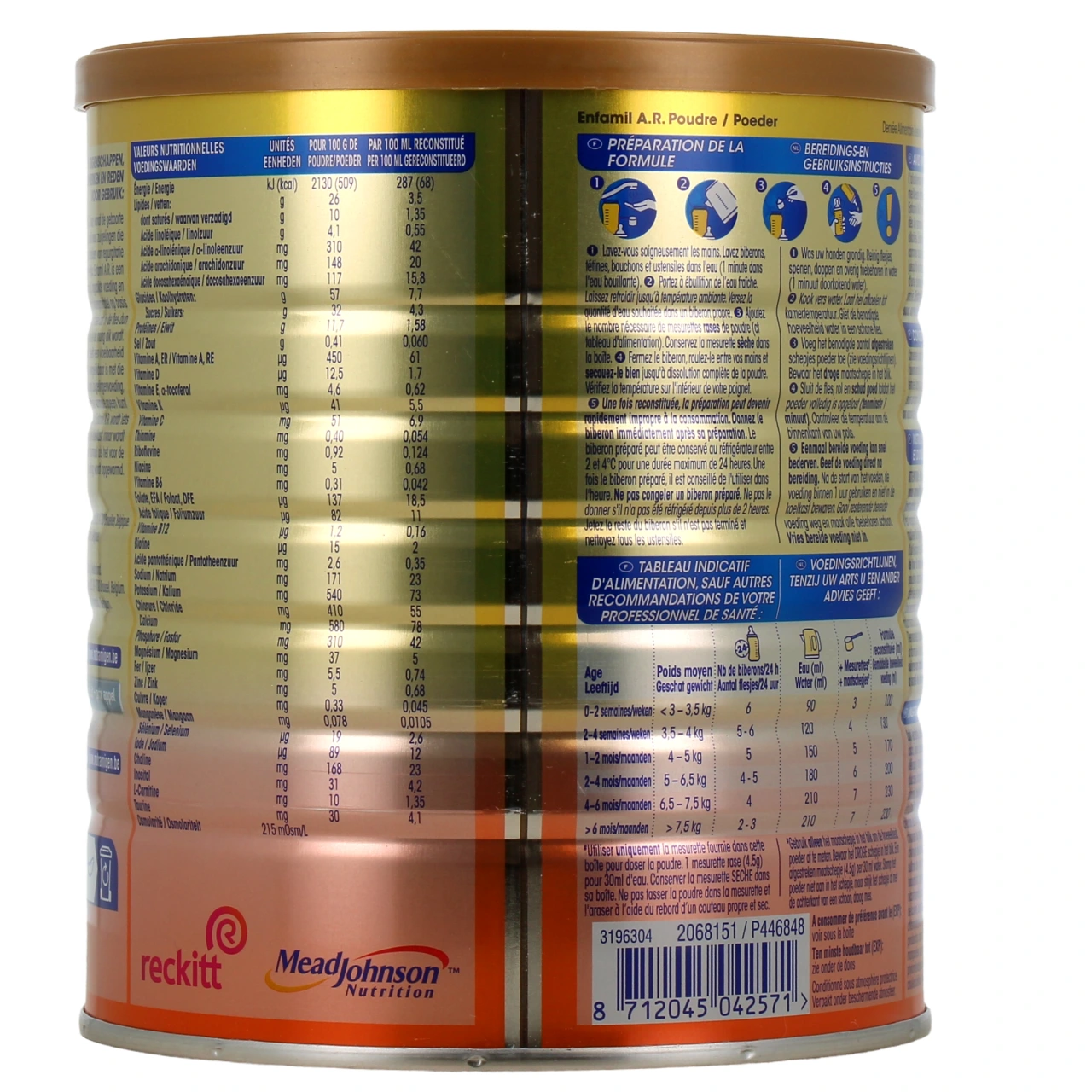 Enfamil AR Lait en Poudre Dès la Naissance - Vue 3