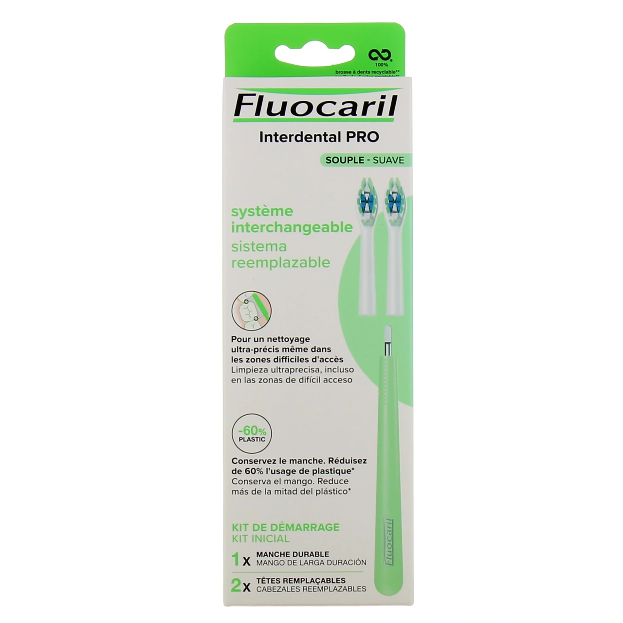 Fluocaril Interdental Pro Brosse à Dents Tête Remplaçable - Vue 2