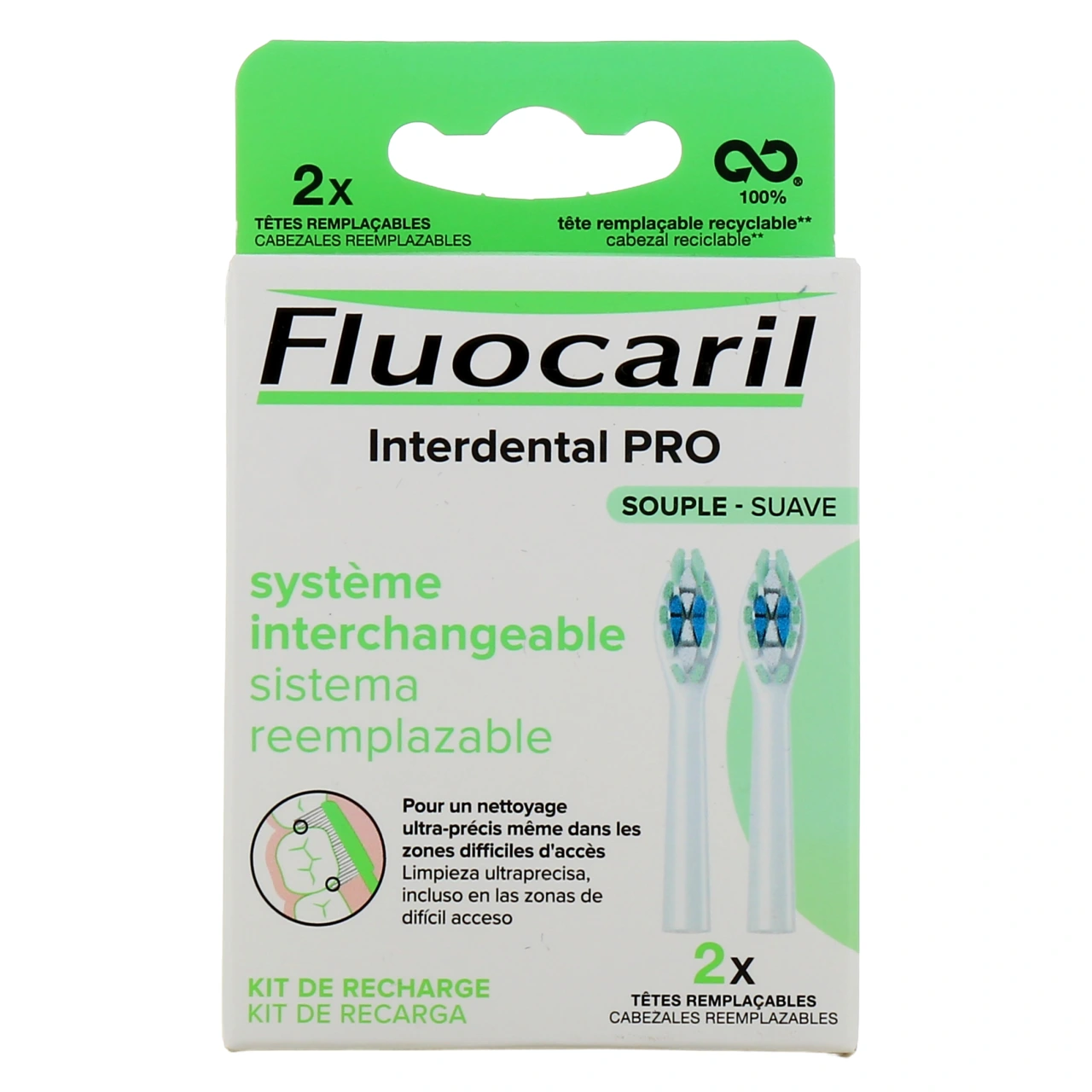 Fluocaril Interdental Pro Brosse à Dents Tête Remplaçable - Vue 6