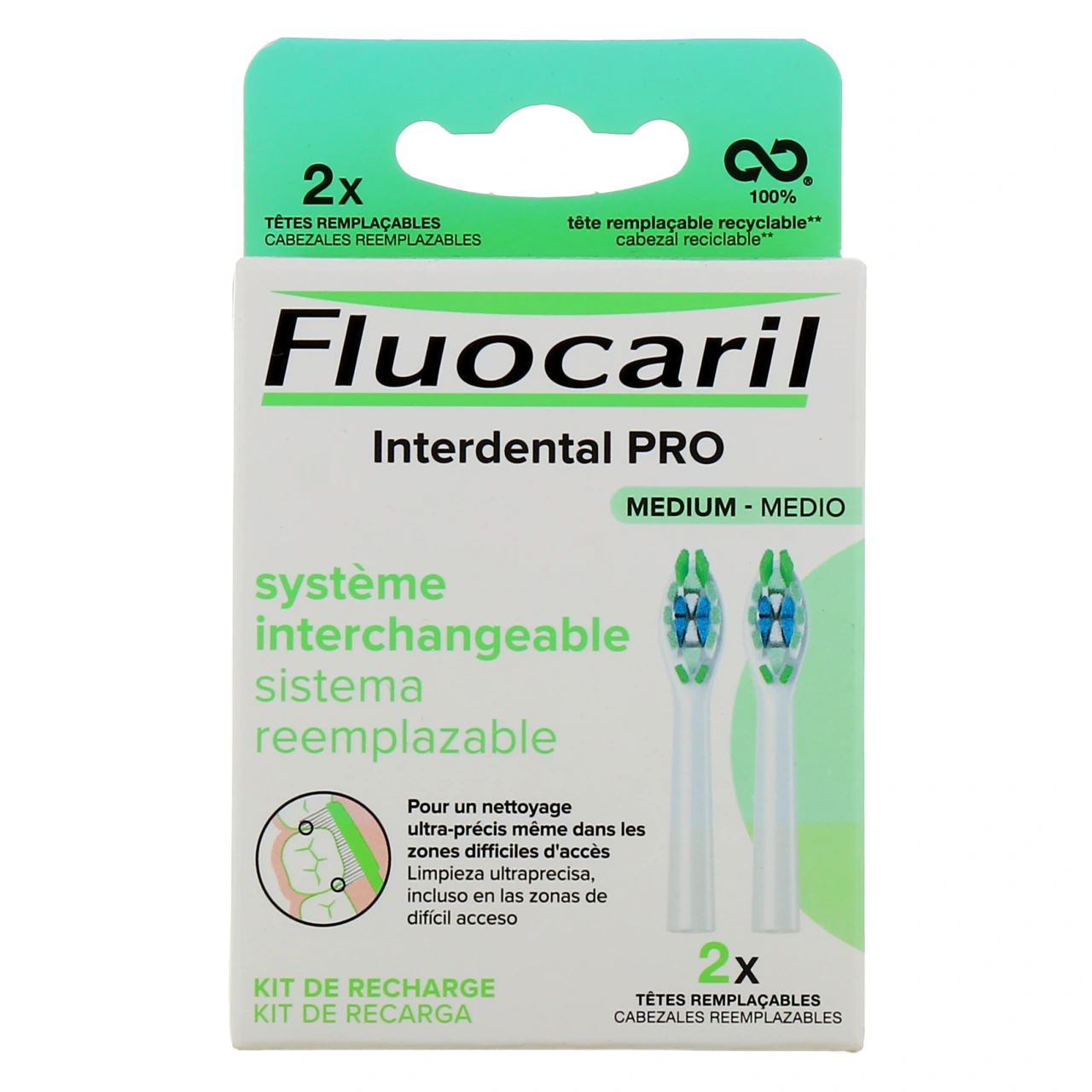 Fluocaril Interdental Pro Brosse à Dents Tête Remplaçable - Vue 12