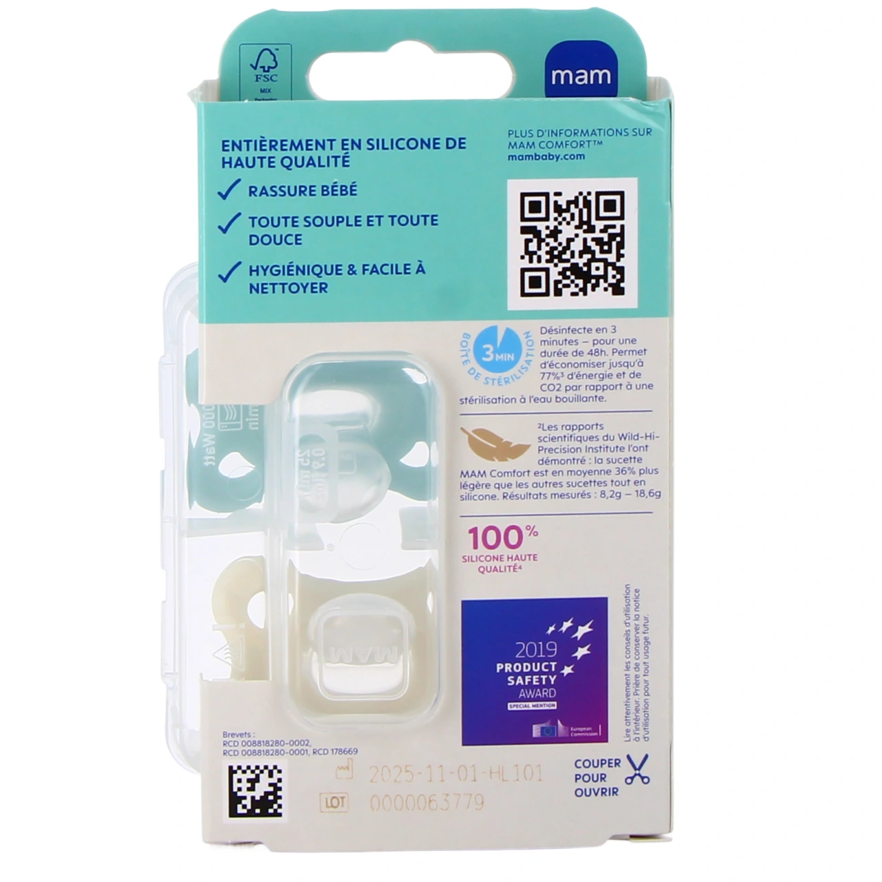MAM Comfort Sucettes Silicone 2-12 Mois - Vue 3