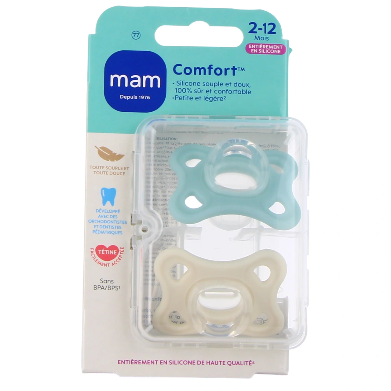 MAM Comfort Sucettes Silicone 2-12 Mois - Vue 5