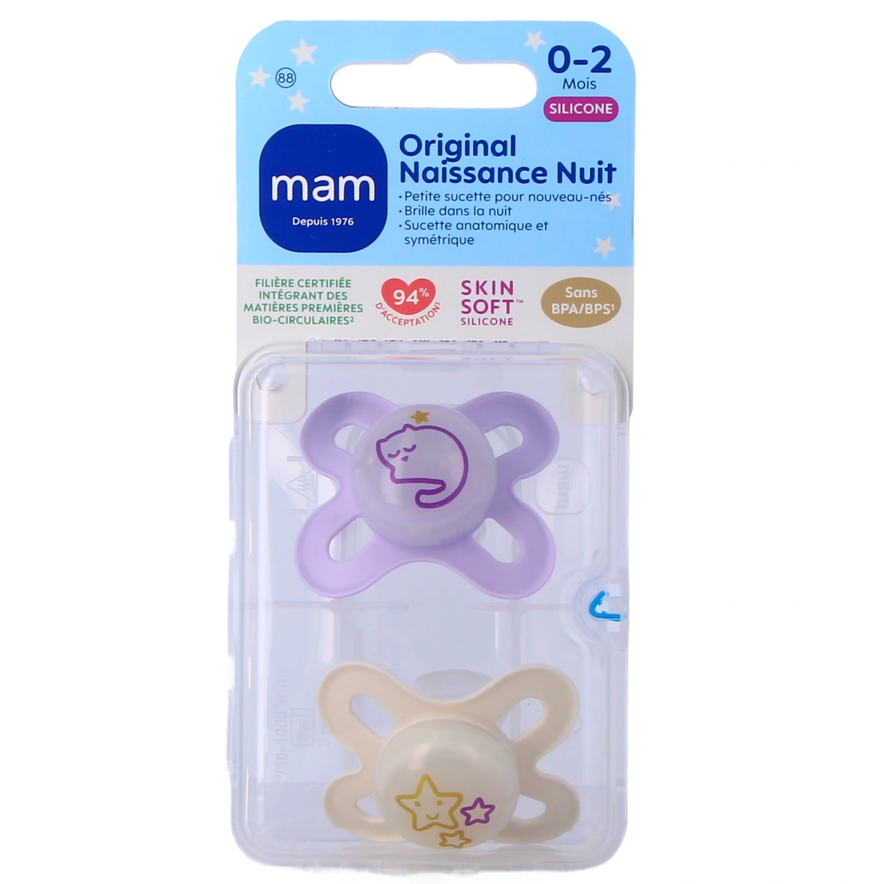 MAM Original Naissance Nuit Sucette 0-2 Mois - Vue 2