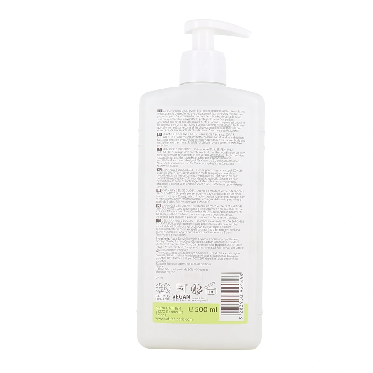 Cattier Kids Shampooing Douche 2 en 1 Bio Pomme Verte - Vue 2