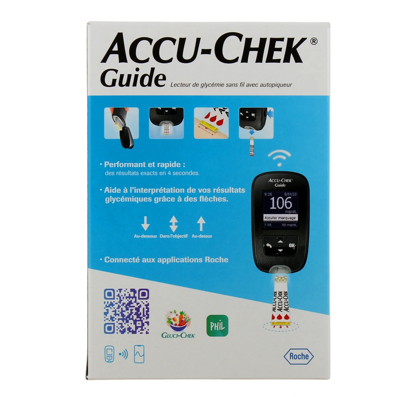 Accu-Chek Guide Kit Lecteur de Glycémie - Vue 3