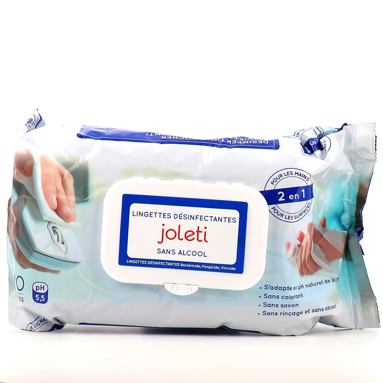 Joleti Lingettes désinfectantes 2 en 1 - Vue 2