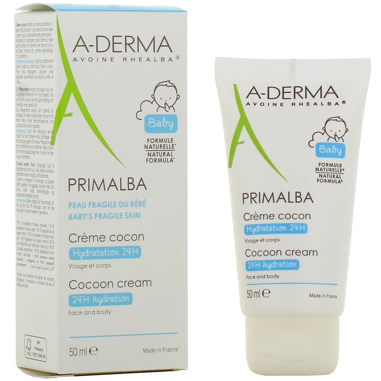 A-Derma Baby Primalba Crème Cocooning Hydratation 24h - Primalba